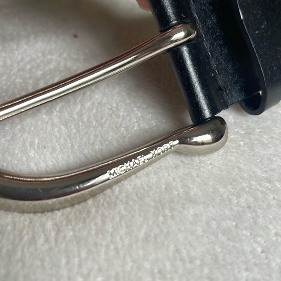 Michael Michael Kors Black Braided Wide Adjustable Belt Silver Buckle Sz Small - Picture 2 of 13